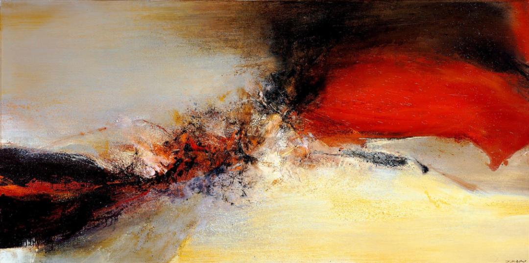 赵无极用他的画作在世界抽象艺术史上留下了宛如宇宙大爆炸般的印象