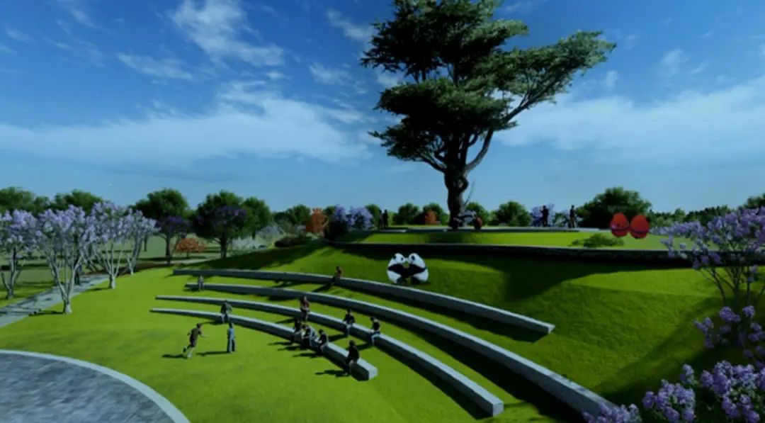 "熊猫小镇相思红豆园"拟建面积5000余平方米,位于成华区熊猫国际旅游