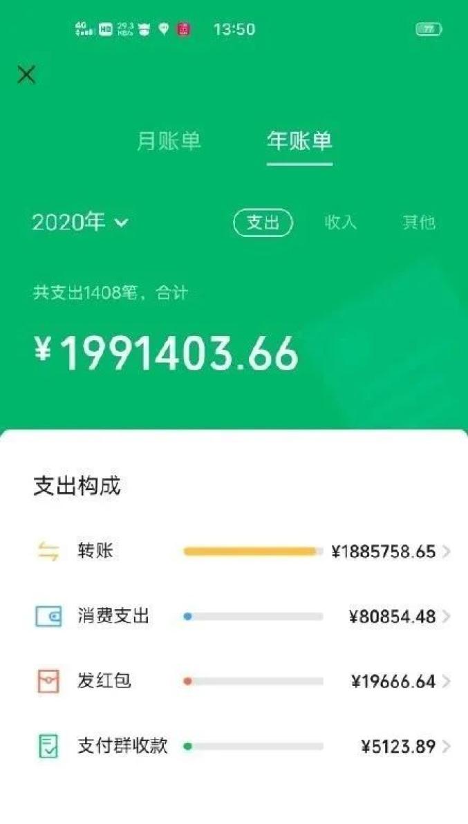 2020微信年度账单上线!你今年花了几位数