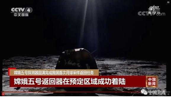 中国卫通独家现场助力央视新华社全程直播嫦娥五号荣耀归来