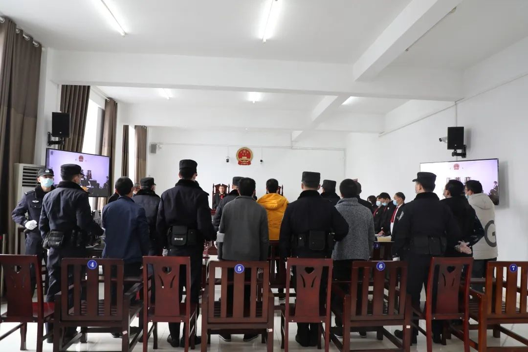重拳出击中江法院公开开庭审理李某某等7人涉恶势力团伙案件