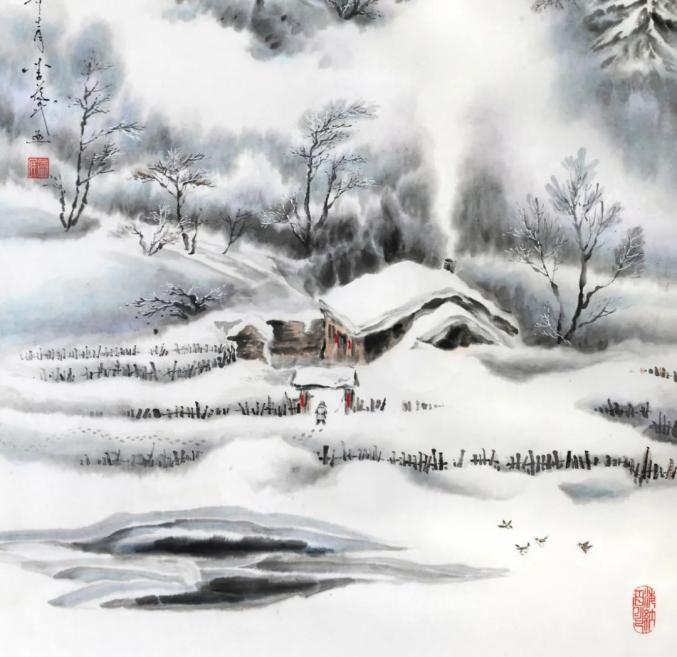 地区文化国画带您赏呼伦贝尔的冬天