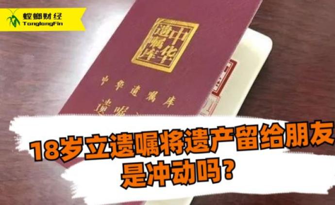 18岁立遗嘱把财产留给朋友，在她心情最糟糕的时候给了支持