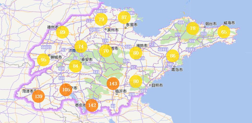 山東省環境空氣質量形勢預報2020年12月25日2021年1月2日