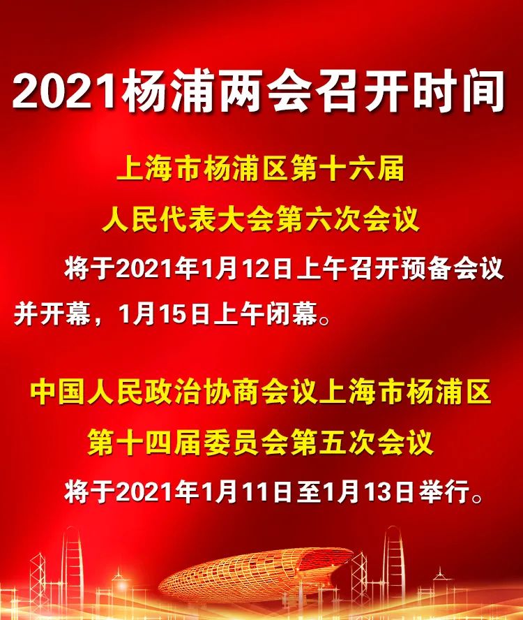 2021年杨浦两会召开时间来了