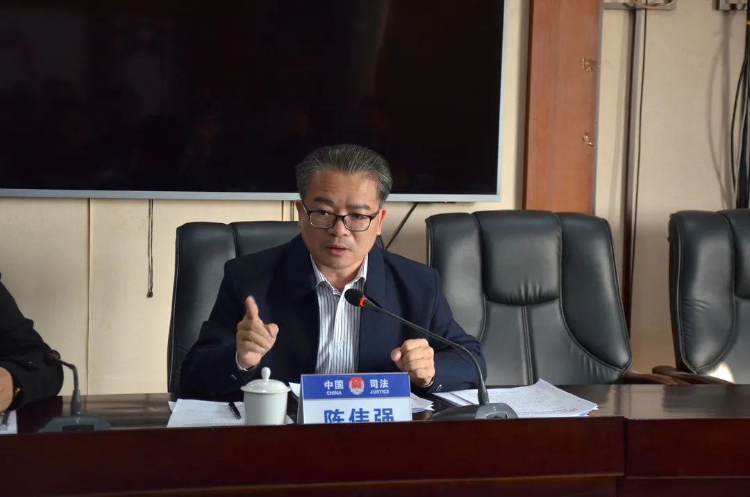 陈伟强同志根据《督察实施方案》和《评估实施方案》,分配落实法治