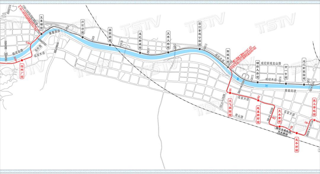 设置车站19座天水有轨电车二期高清线路图首度曝光
