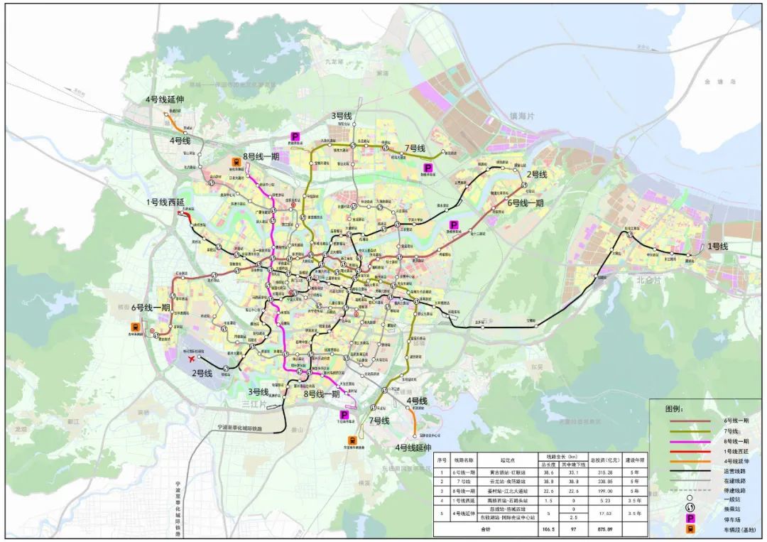 宁波6号线二期规划图图片