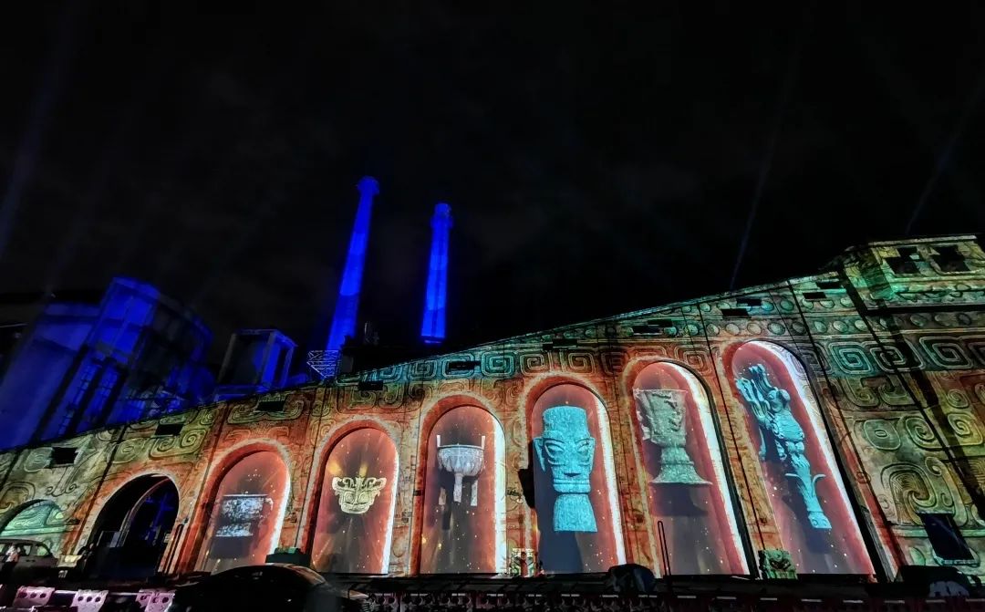 成华发布3dmapping光影秀点亮东郊记忆岁末跨年夜