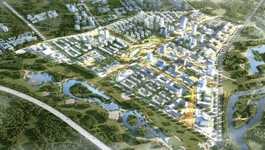 项目效果图位于犀浦街道,规划面积2000亩,总投资200亿元
