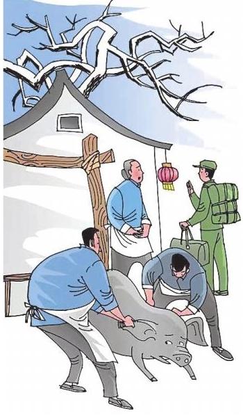 早些年,不管是哪家杀猪了,邻居,亲戚都来帮衬:男人们挖灶头,挑水,劈柴
