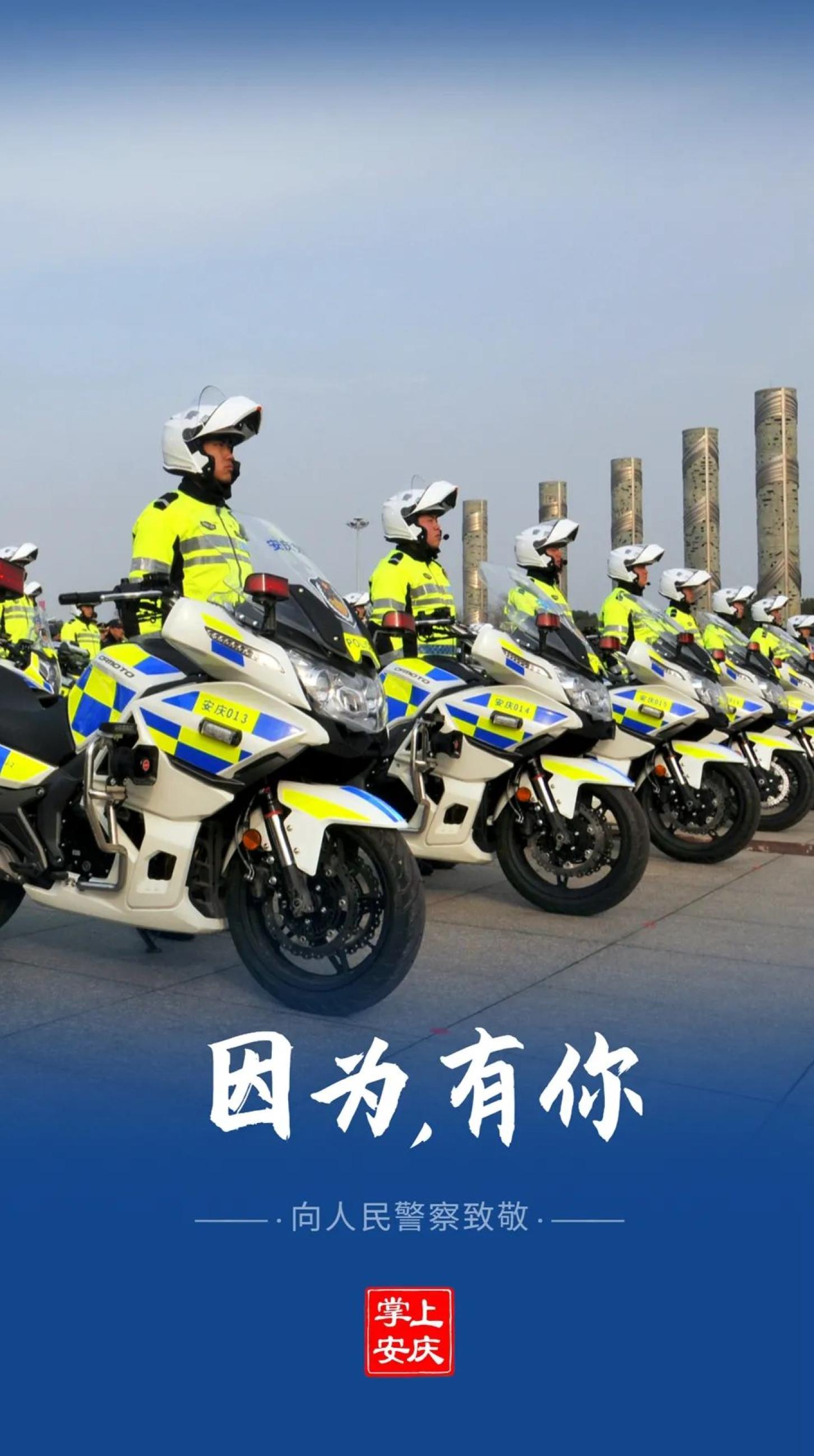 向人民警察致敬因为有你我们岁月静好