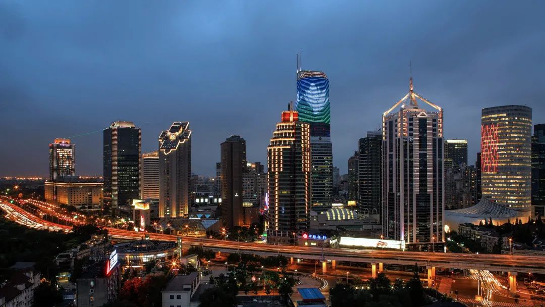 上海长宁区夜景图片