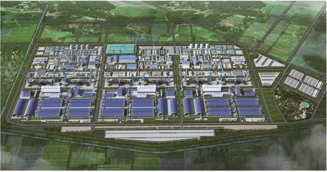 产业园区建成效果图建设现场高新新材料产业园项目位于阿拉善高新区