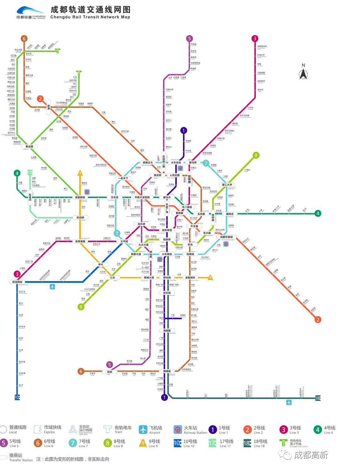 成都地铁线全程线路图图片