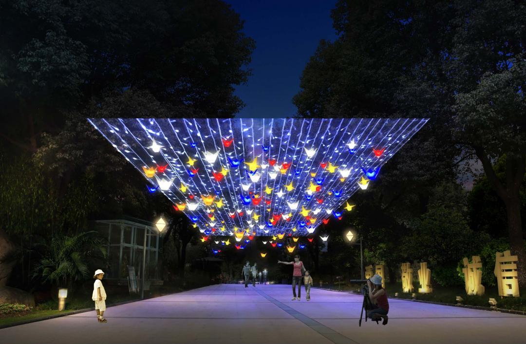 市区春节临时亮化工程开始施工年味浓了