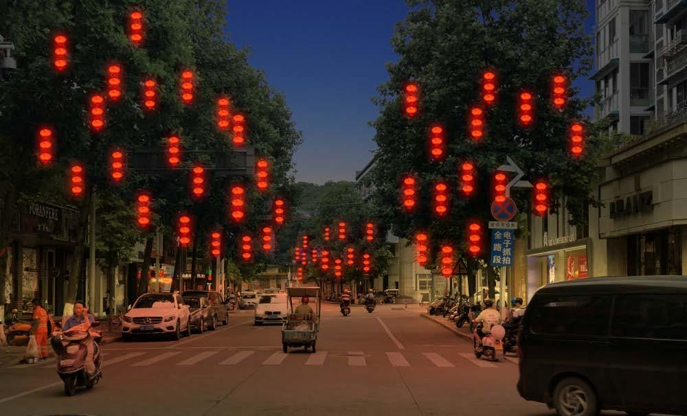 市区春节临时亮化工程开始施工 年味浓了!