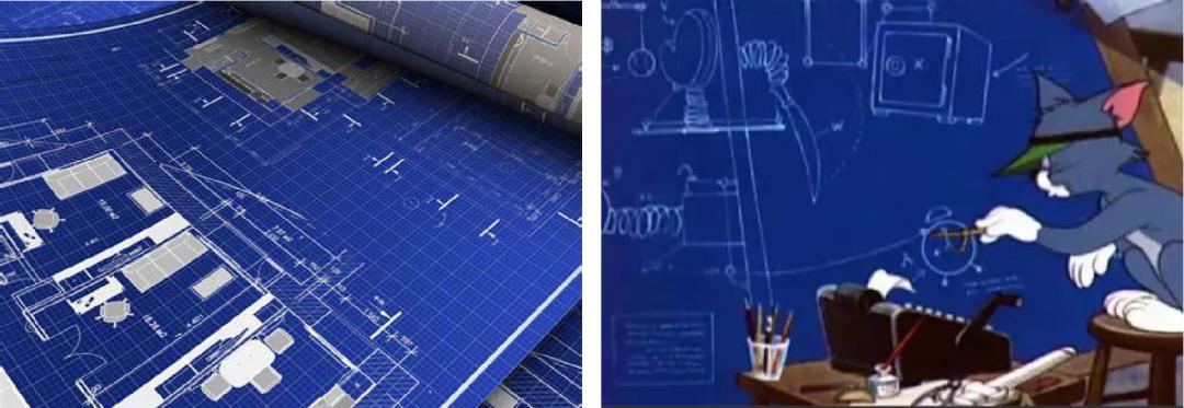 里汤姆的蓝色设计图纸所谓"美好的蓝图"最后晒制蓝图在硫酸纸等透光