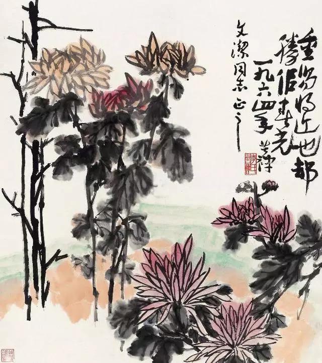 お買得！】 ☆蔵出し☆李苦禅 花鳥絵 中国北京市文物処封存 60年代文化