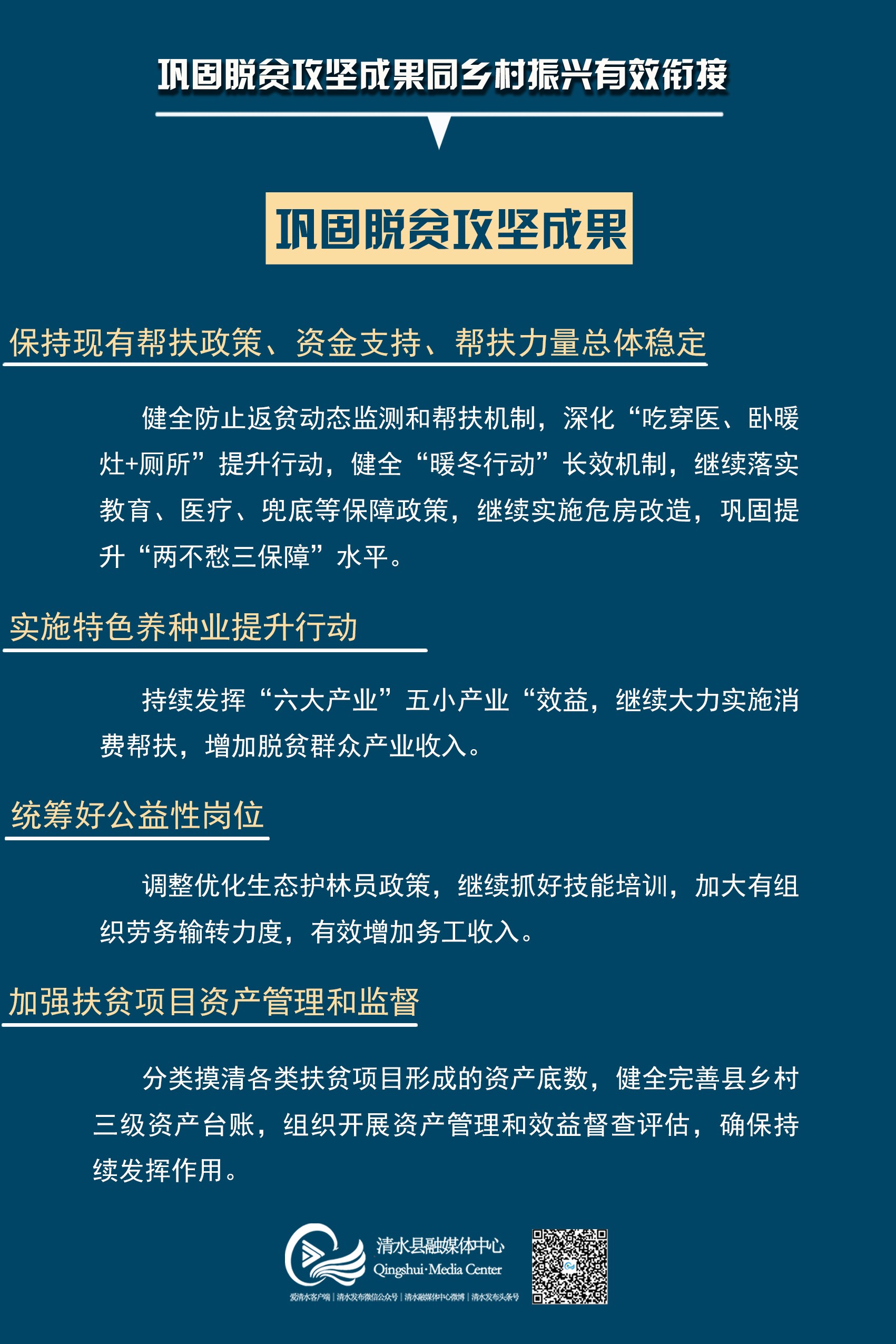 海报甘肃清水巩固脱贫攻坚成果同乡村振兴的有效衔接之策