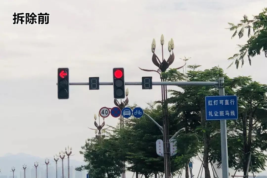 T字路口红绿灯图片