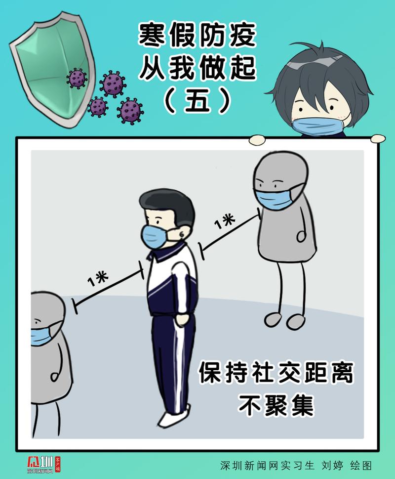 新闻漫画厅寒假防疫从我做起
