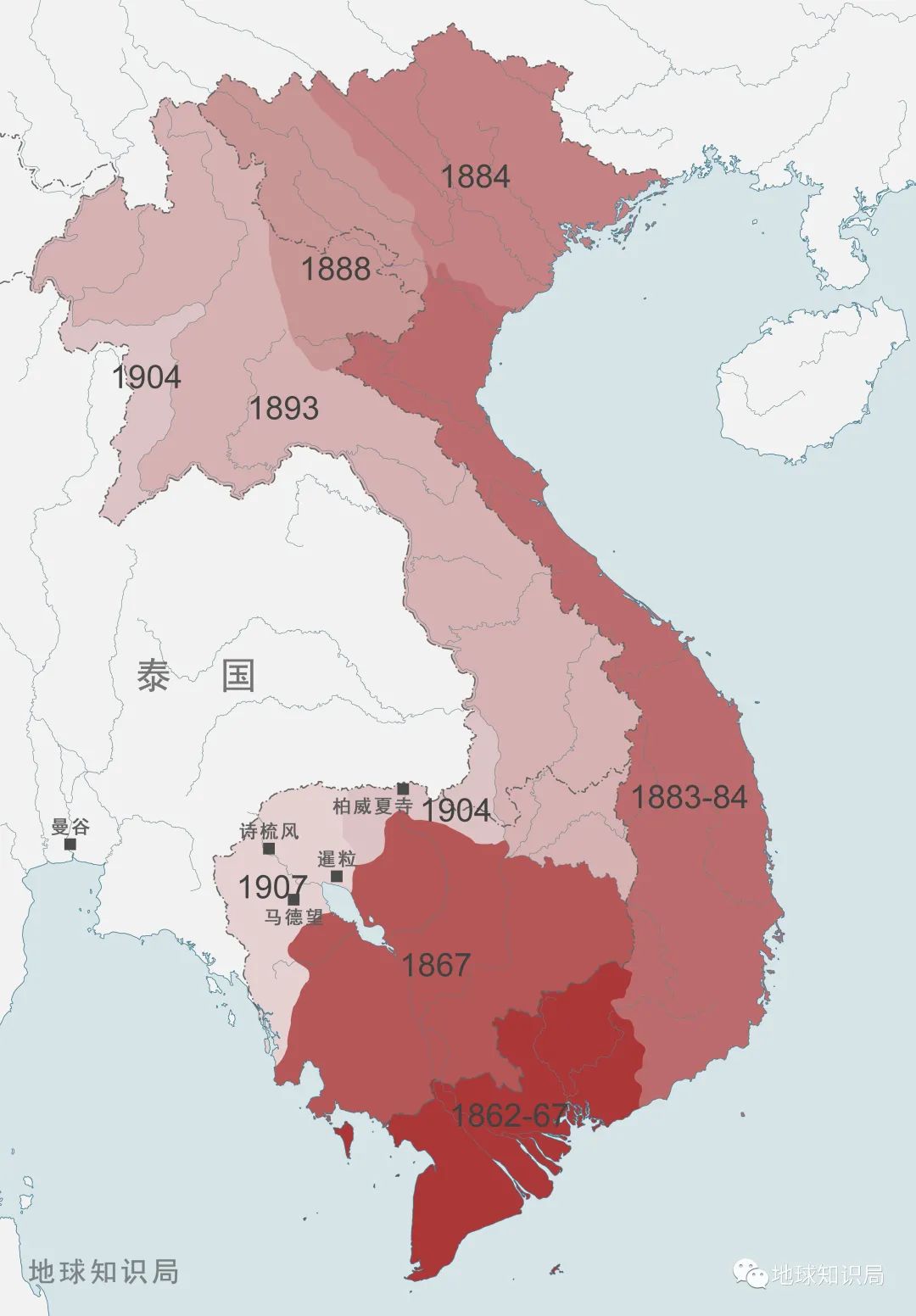 泰法两国签订了一项新的协定,规定泰国放弃马暹诗三地,即当年柬埔寨