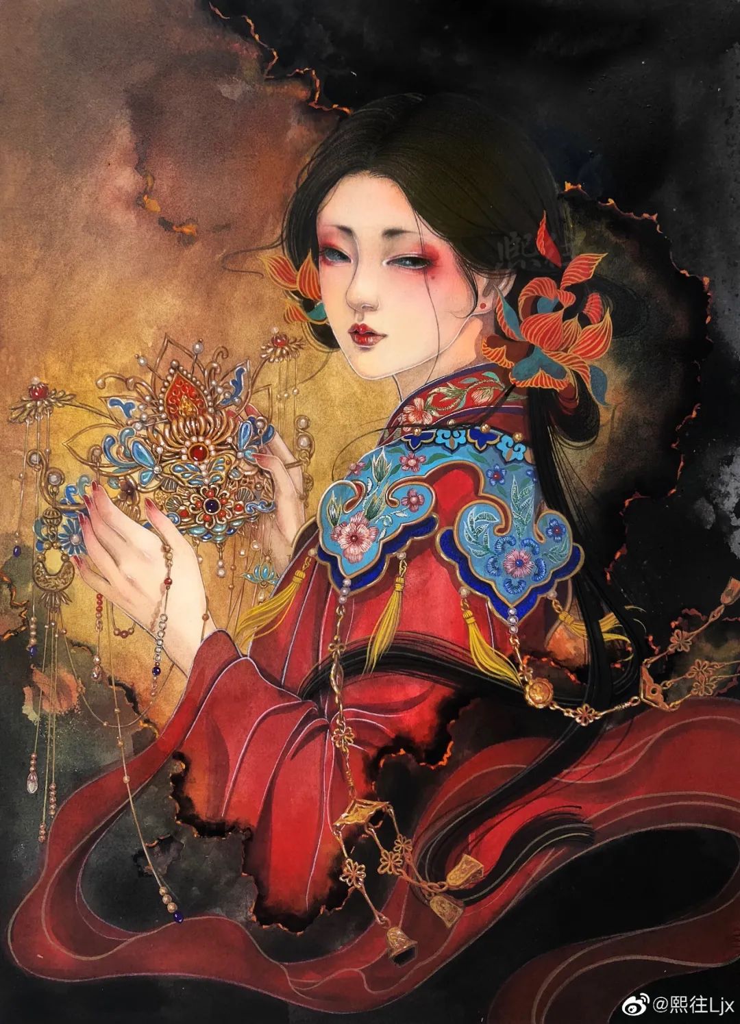 90后妹子画出古风美人张张惊艳