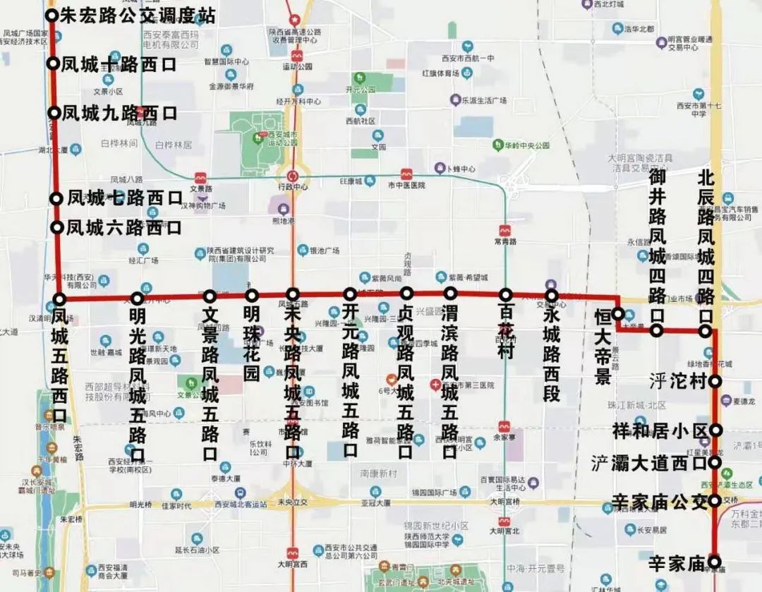 西安12路公交车路线图图片