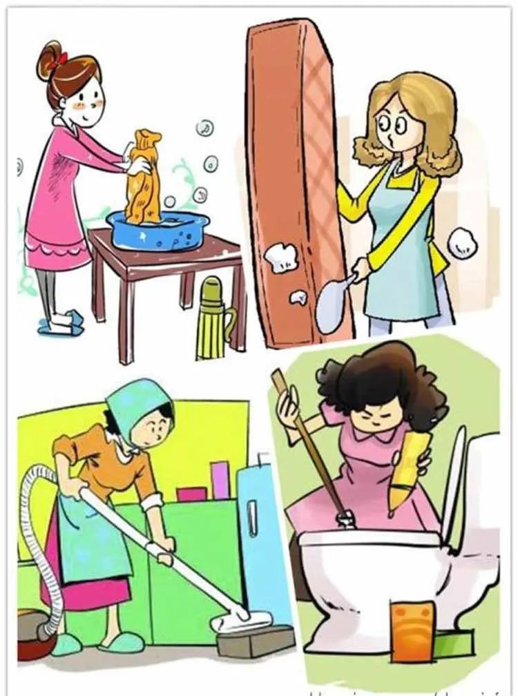 做家务的妈妈卡通图图片