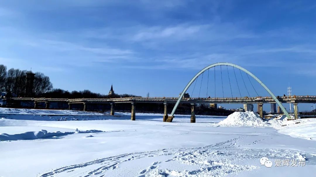 黑龙江黑河雪景图片