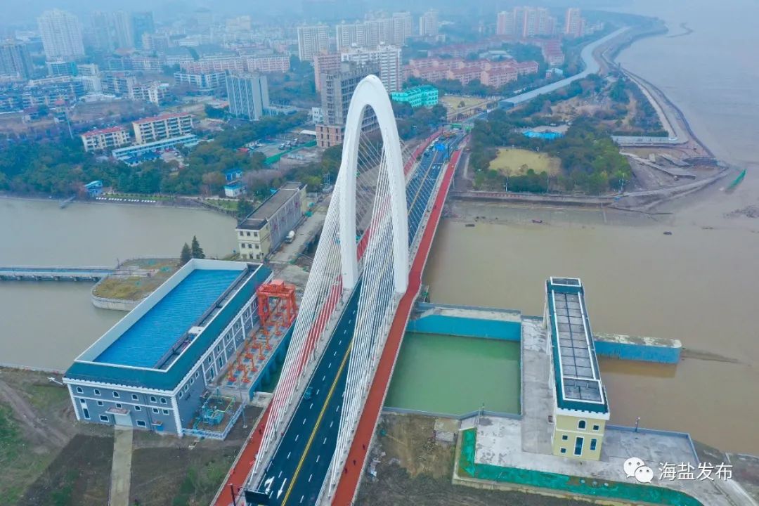 海盐首座斜拉索桥——滨海大桥明天通车!