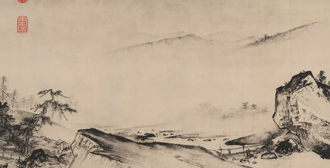 马一角"而夏圭往往将主景置于画面一侧故称"夏半边"两位宫廷画师的