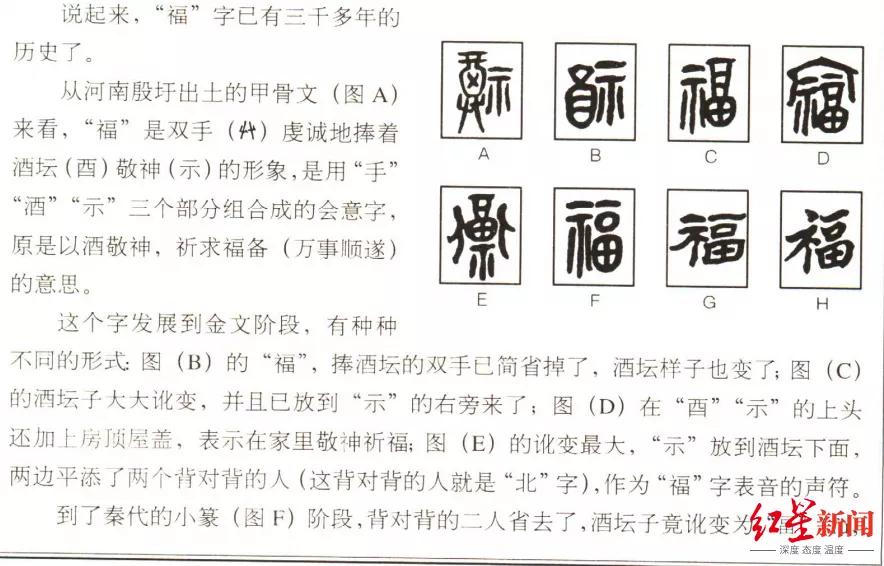 写福字来源图片