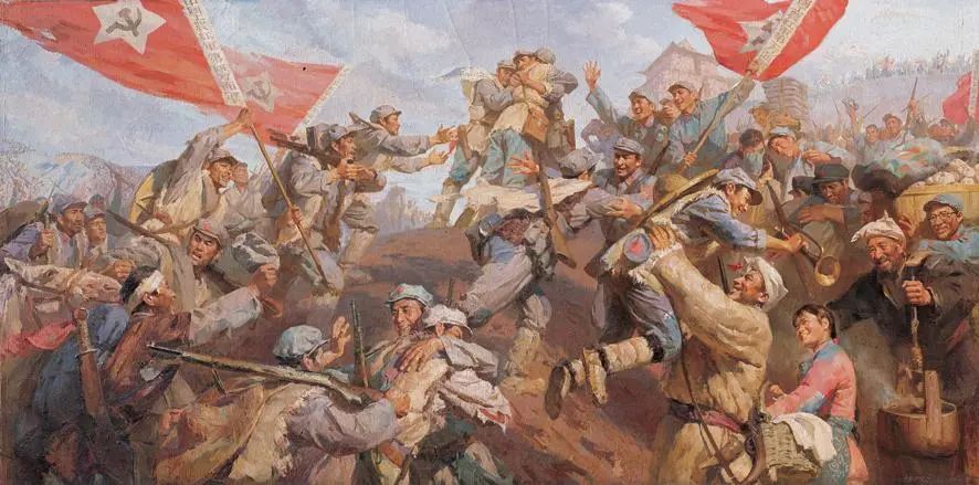 奋斗百年路启航新征程甘肃会宁红军主力会师之地