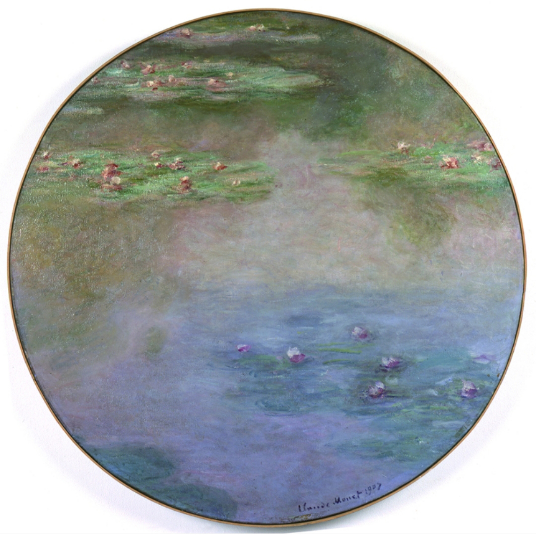 睡莲(油画) 直径80.7厘米 1907年 克洛德·莫奈 中国美术馆藏