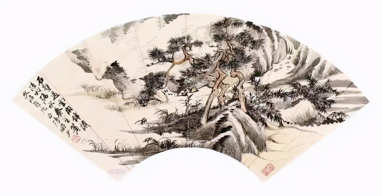 艺术推荐陆俨少20幅扇面画精选清风拂面