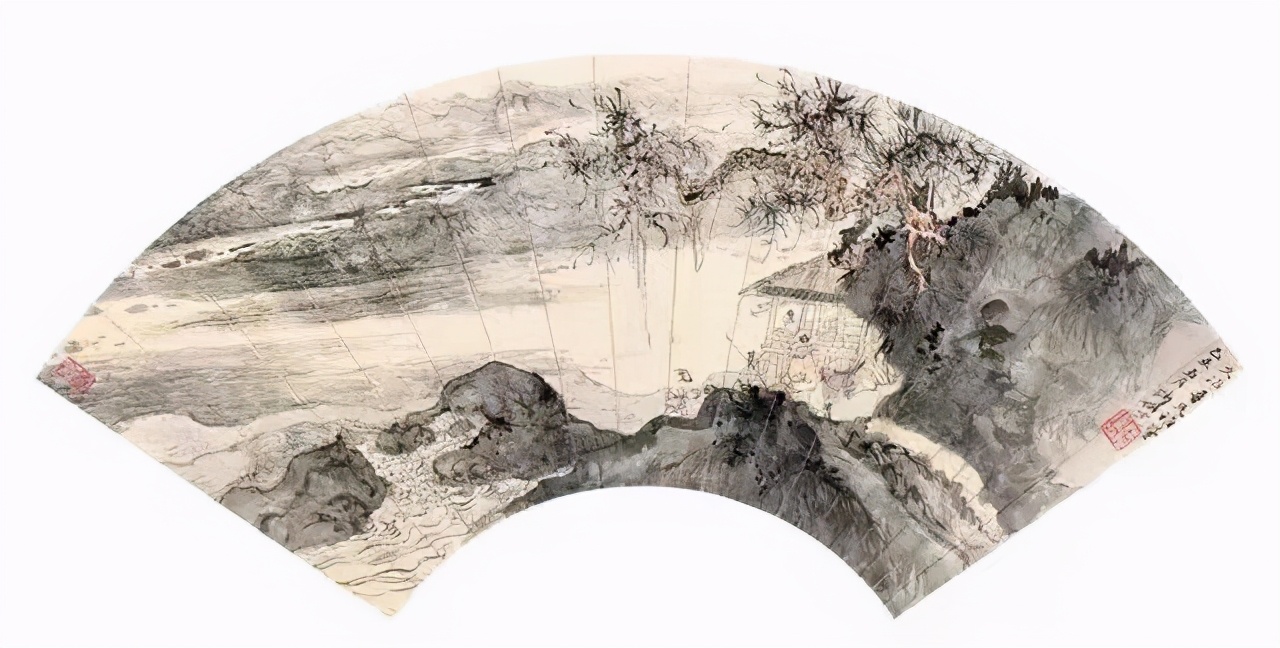 艺术推荐陆俨少20幅扇面画精选清风拂面