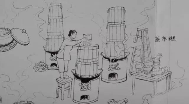 购置年货 诸如干鲜果品,糖果瓜仁 红线纸蜡等,应有尽有 尤其是米缸