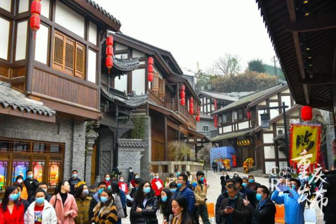 重庆磁器口古镇后街.