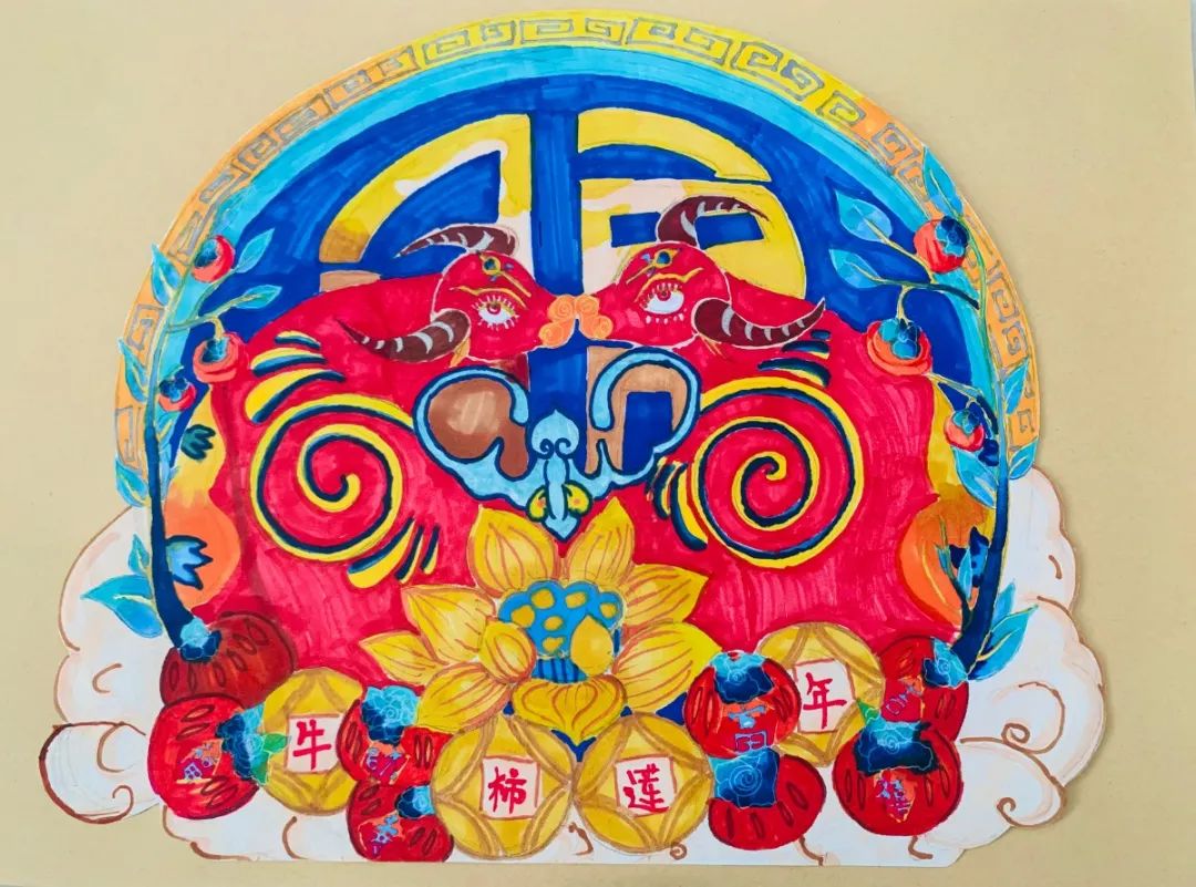 第五小学《金牛迎春》刘珂瑄东胜区第十一小学《抗疫牛牛队》王怡鳕东