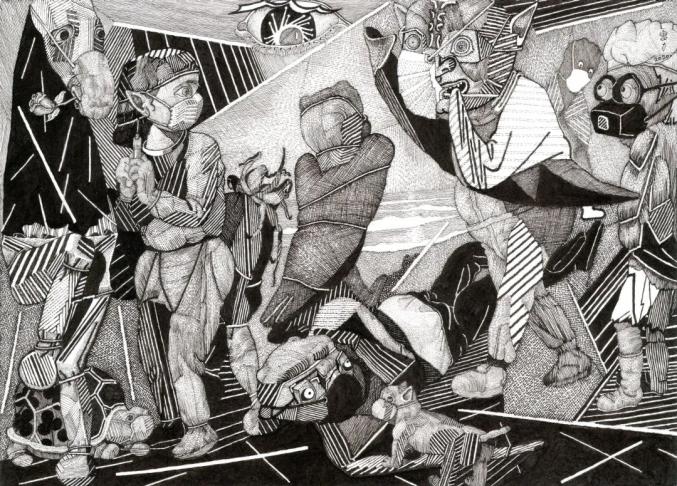 曹力:《全球抗疫图——警世之战》创作谈