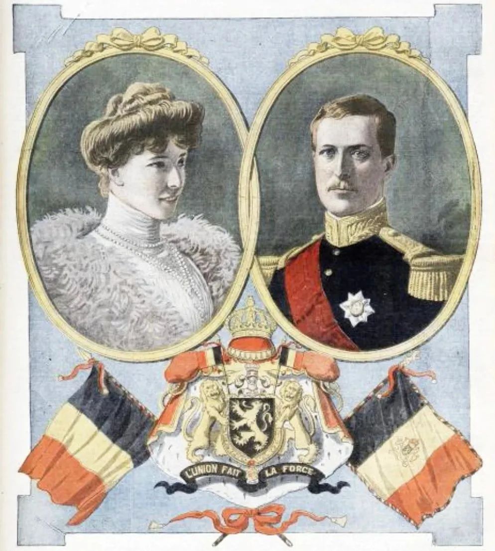 比利时王后伊丽莎白与国王阿尔贝一世1913年的根特世界博览会是一战前