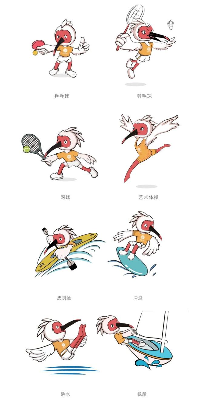 超萌十四运会竞赛项目吉祥物来了