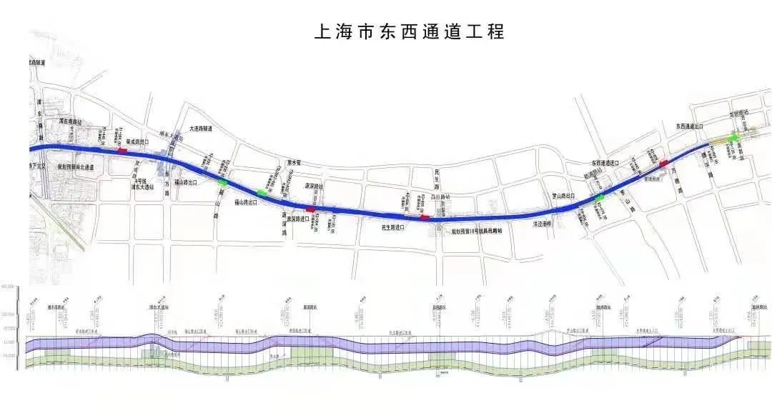 最新消息浦東大道今年將逐步恢復至雙向6車道東西通道地下隧道計劃