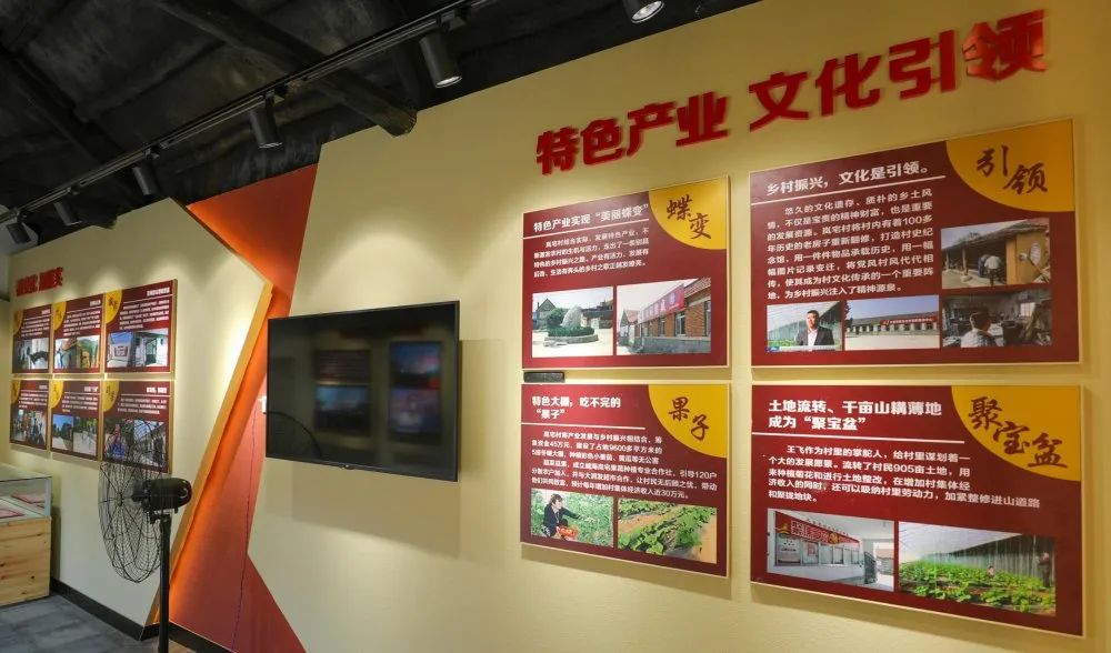 上面的板块展示了新时代下岚宅村用文化引领发展的潮流,流转土地用来