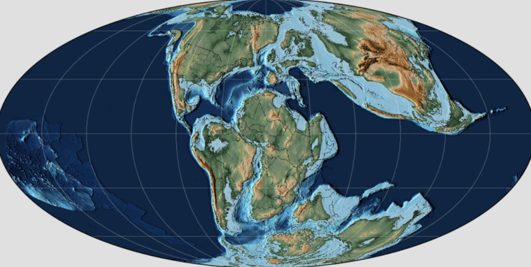 白垩纪地球地图图片