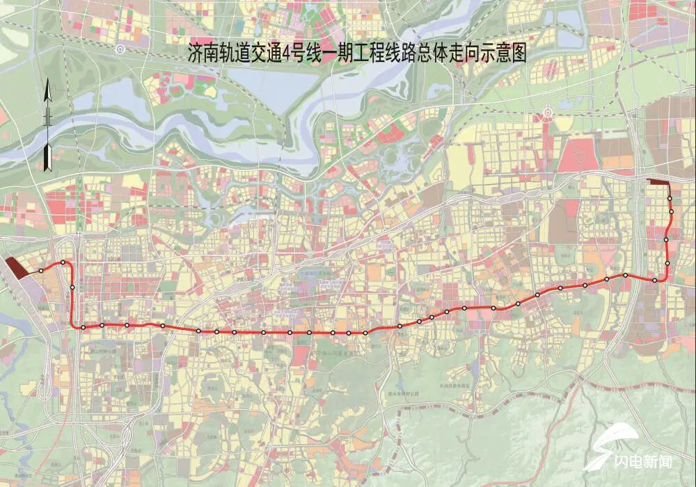 济南四号线地铁线路图图片