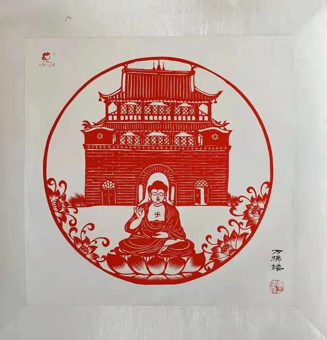 榆林古城南台北塔六楼骑街剪纸版你能认出哪一处