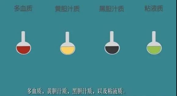 後來按照不同體液的不同比例,把氣質分為了四種類型:多血質,膽汁質